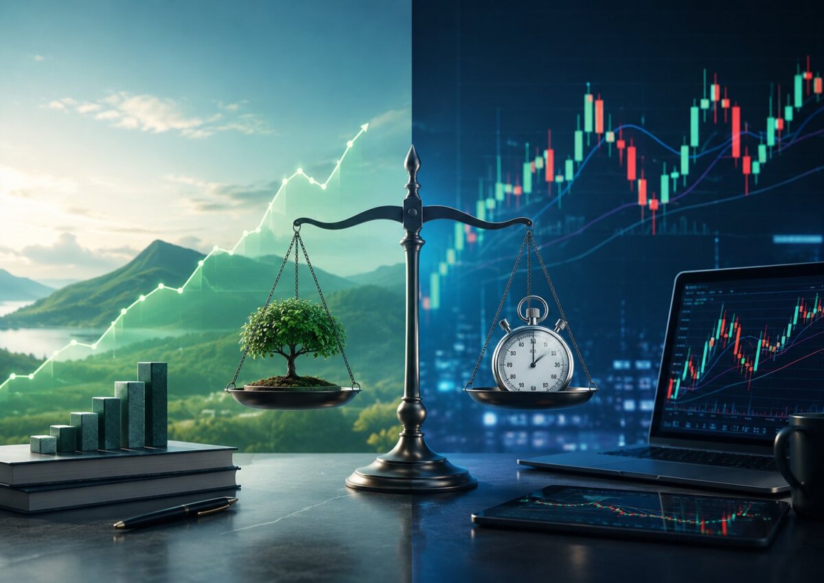 Μακροπρόθεσμη επένδυση vs Trading: Ποια στρατηγική σου ταιριάζει; Μακροπρόθεσμη επένδυση vs Trading: Ποια στρατηγική σου ταιριάζει;
